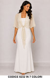 Stola Elegante Cerimonia Donna in Chiffon con Nodo Frontale Coprispalla in 8 Colori - 8232