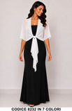 Stola Elegante Cerimonia Donna in Chiffon con Nodo Frontale Coprispalla in 8 Colori - 8232