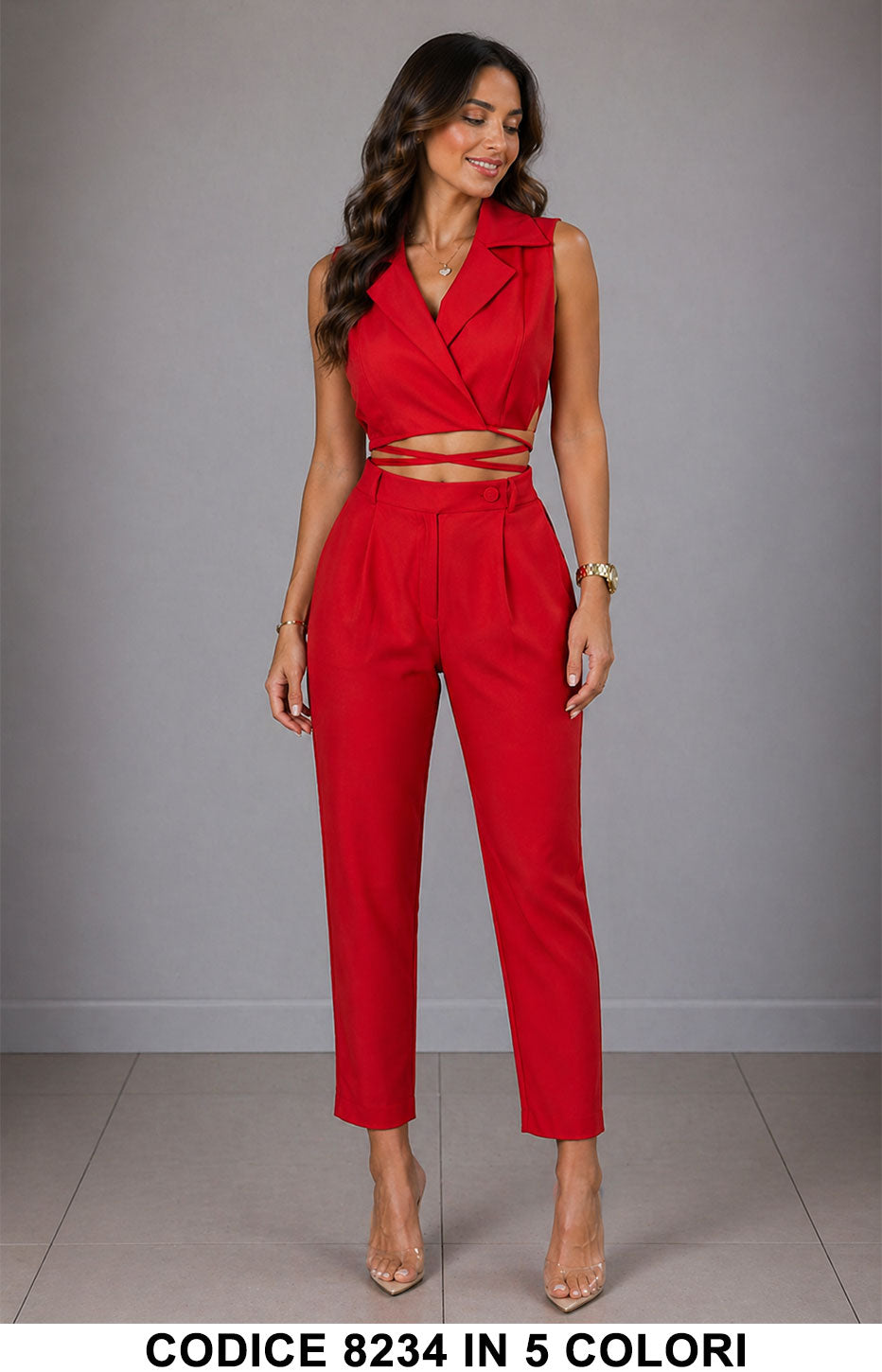 Tailleur 5795 colore Rosso