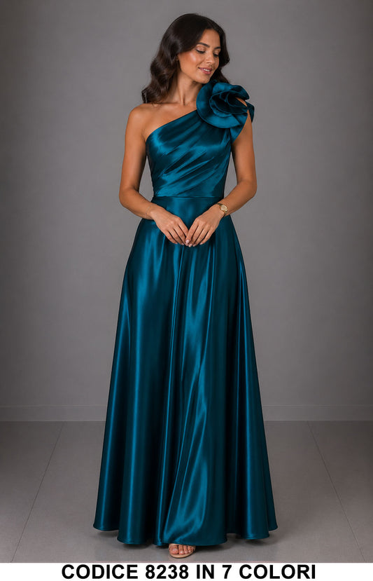 Blu Ottanio donna elegante Made in Italy