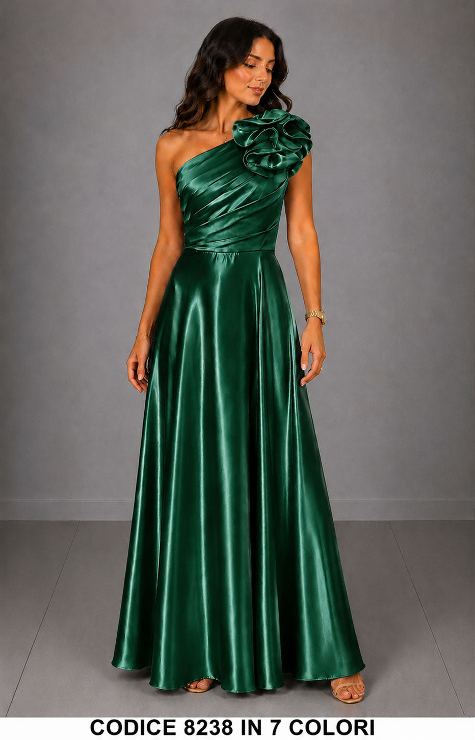 Verde Scuro donna elegante Made in Italy
