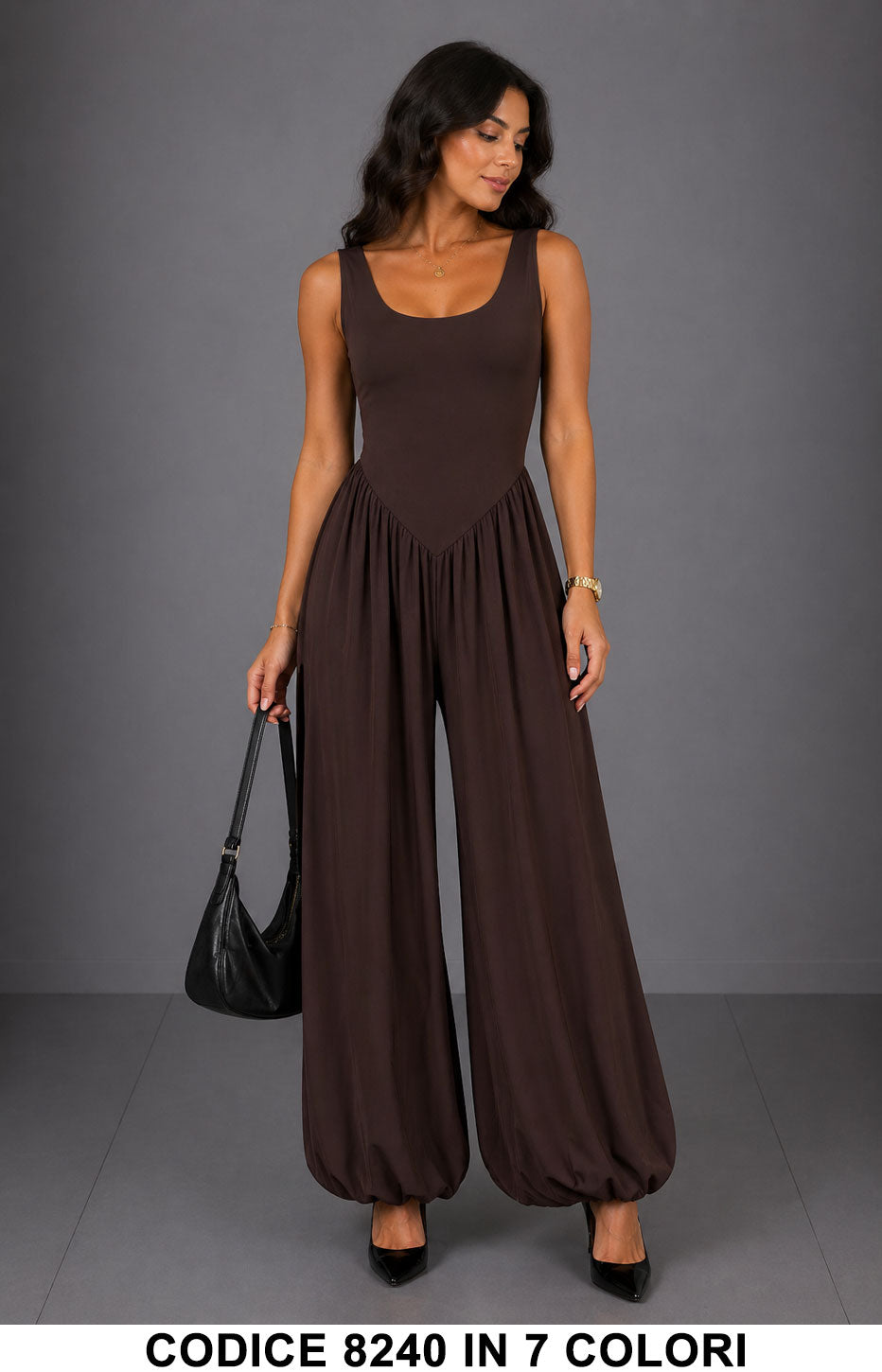 Marrone donna elegante Made in Italy