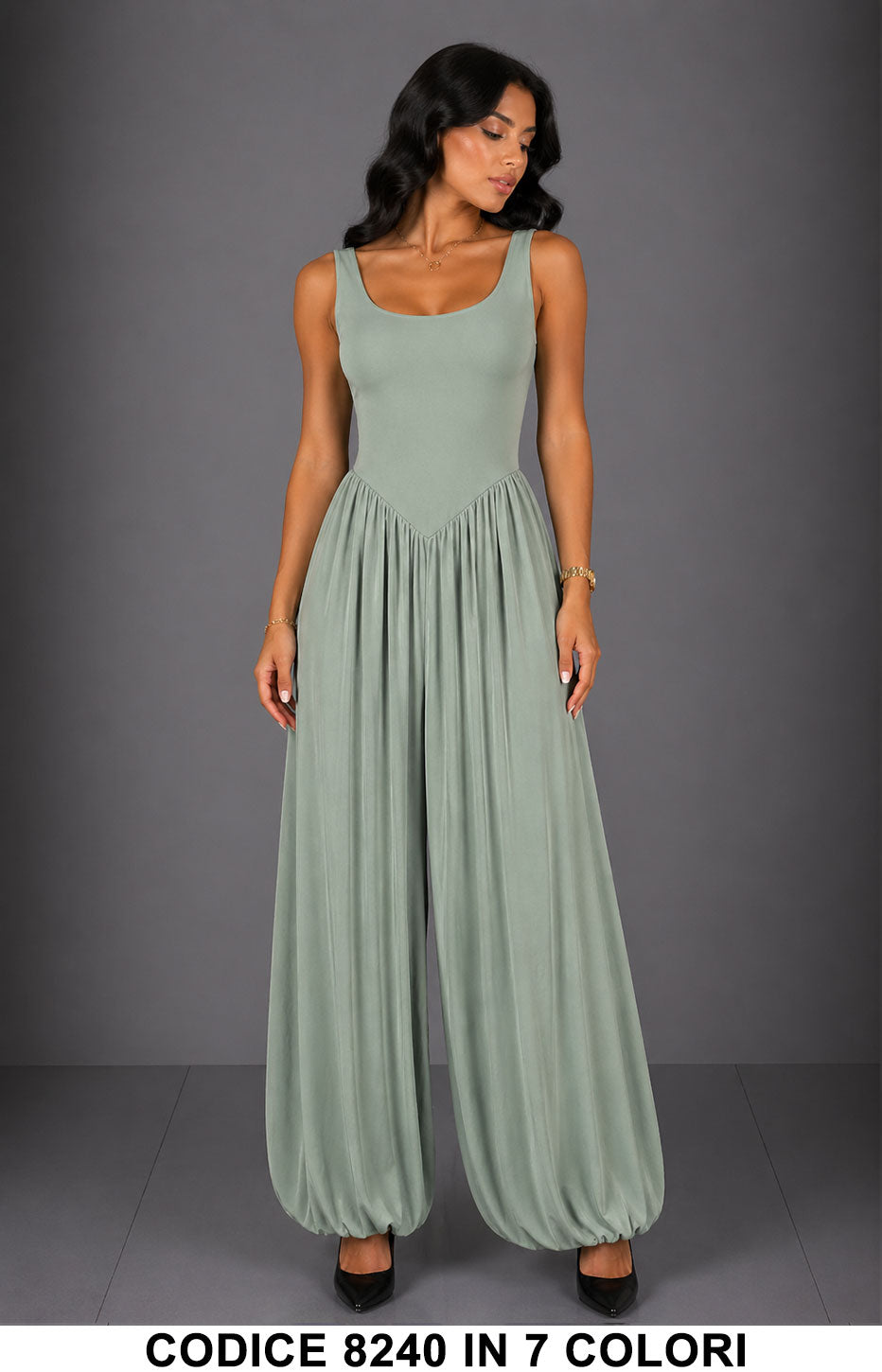 Verde donna elegante Made in Italy