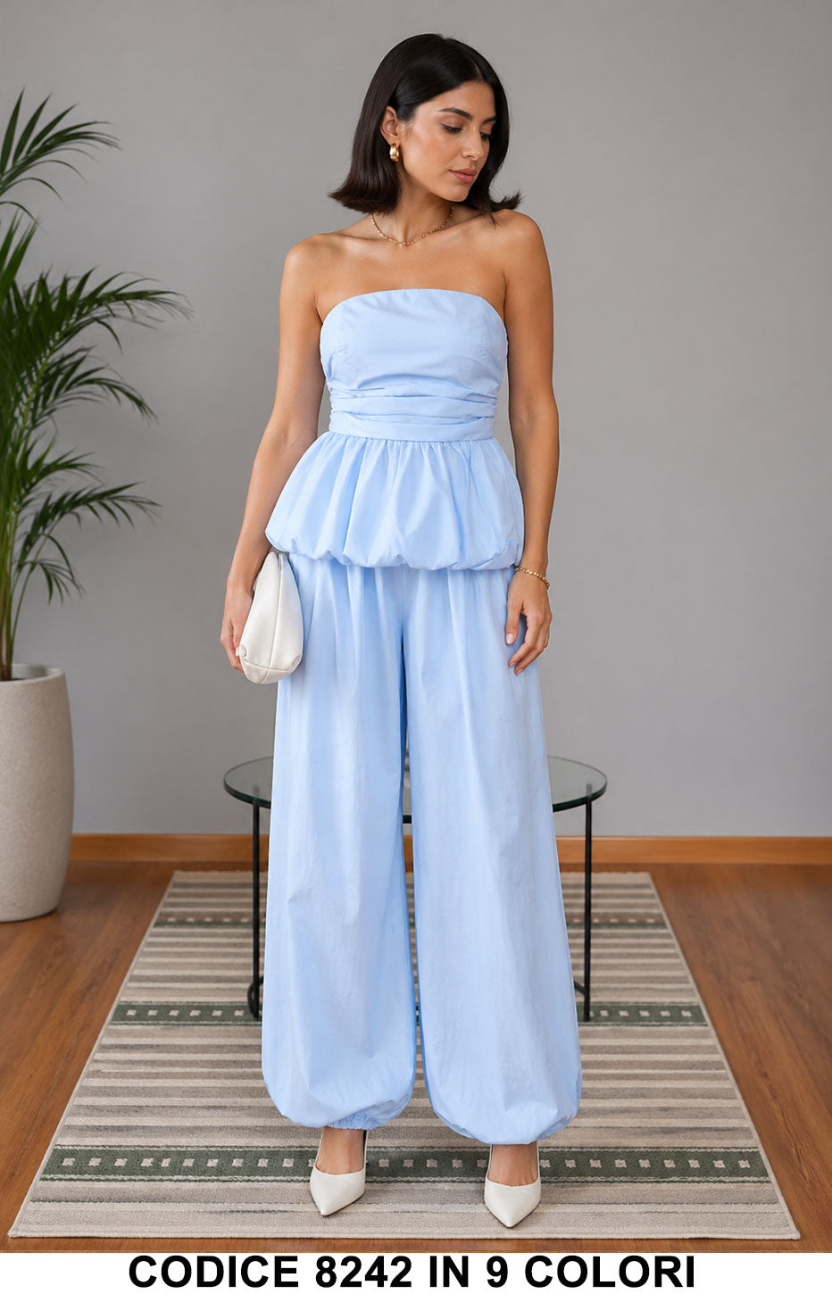 Tailleur 5795 colore Celeste