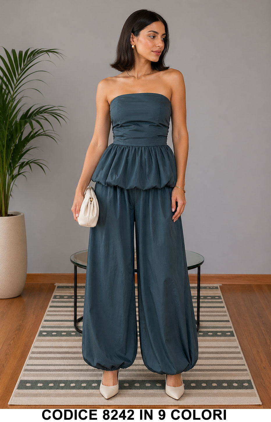 Petrolio donna elegante Made in Italy