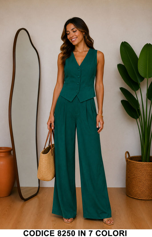 Verde Scuro donna elegante Made in Italy