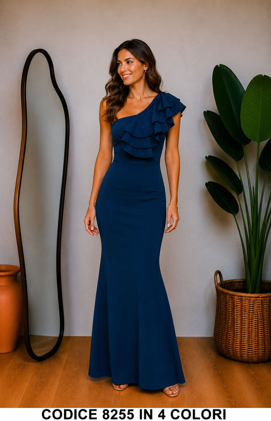 Blu Ottanio donna elegante Made in Italy