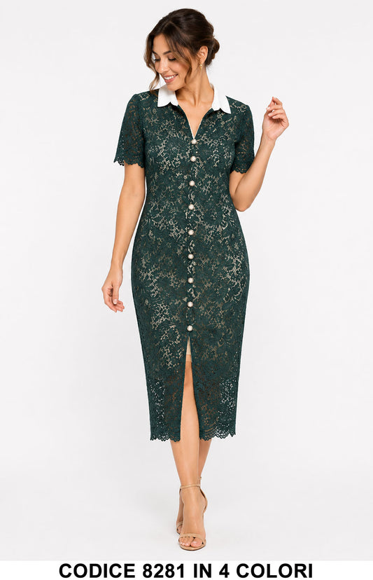Verde Bosco donna elegante Made in Italy