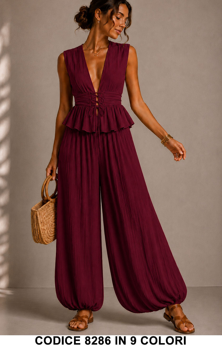Tailleur 5795 colore Bordeaux