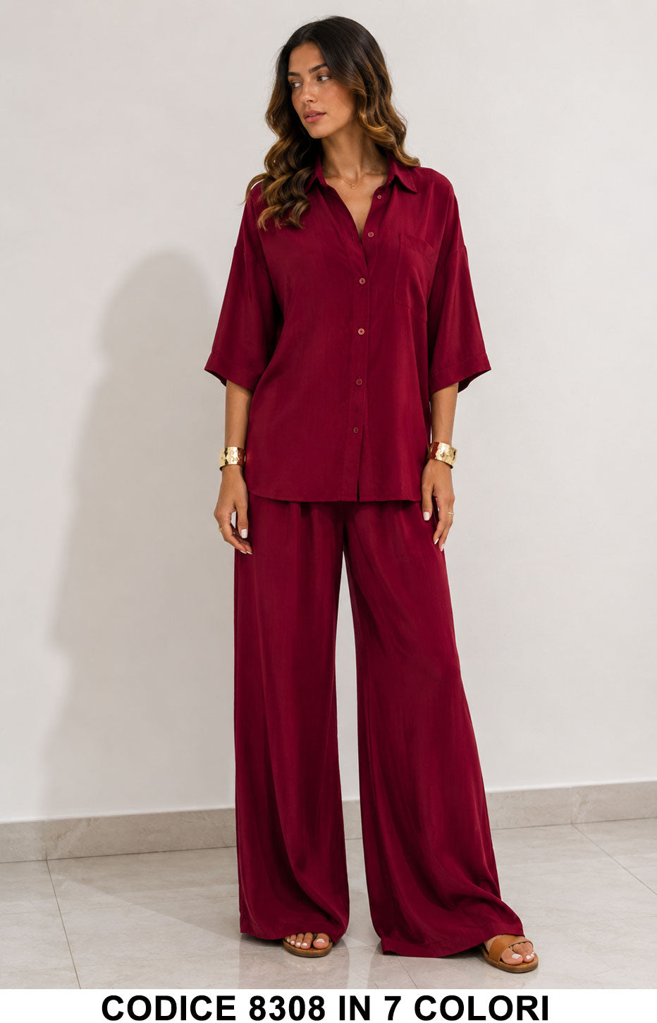 Tailleur 5795 colore Bordeaux
