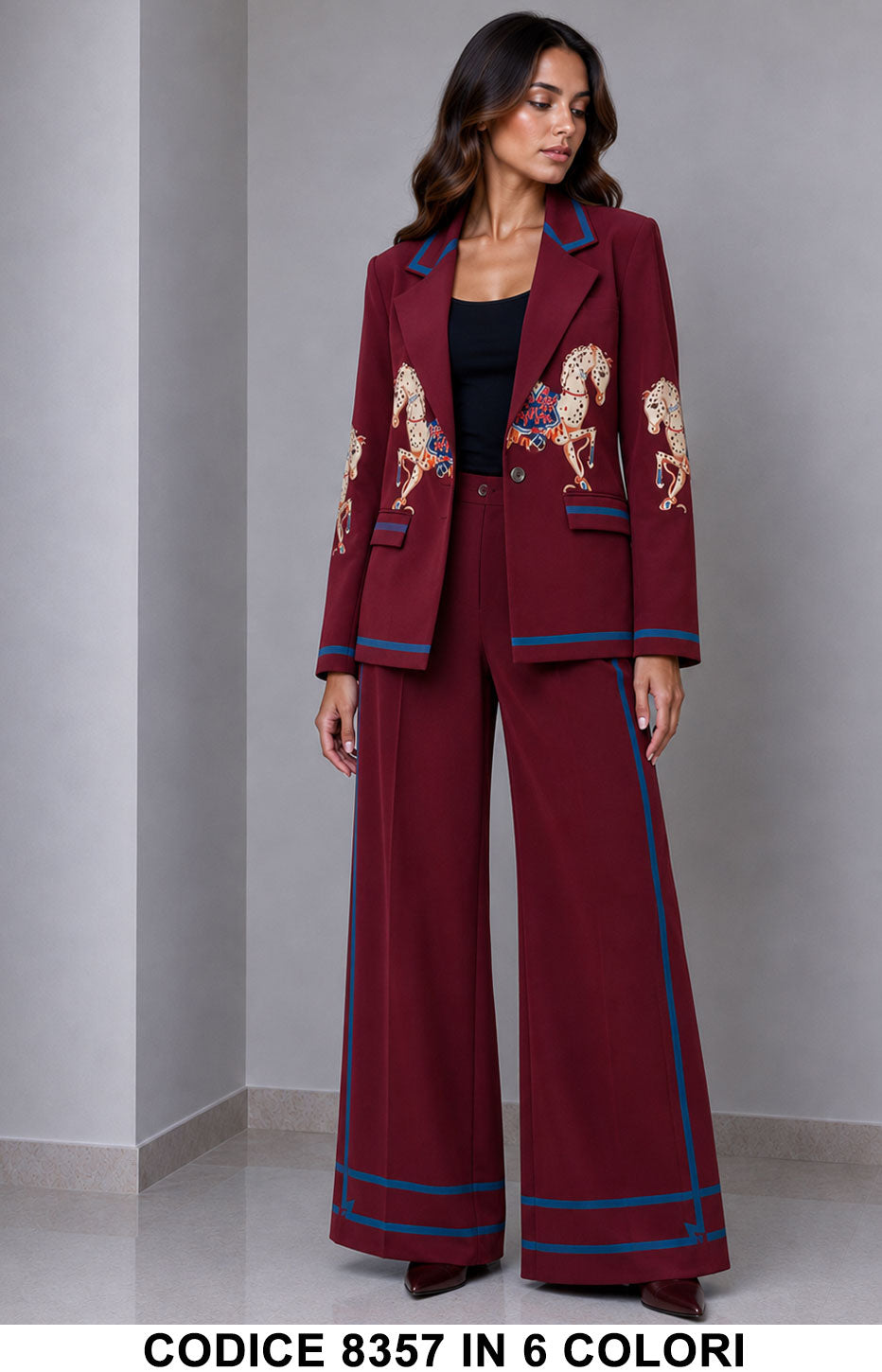 Tailleur 5795 colore Bordeaux