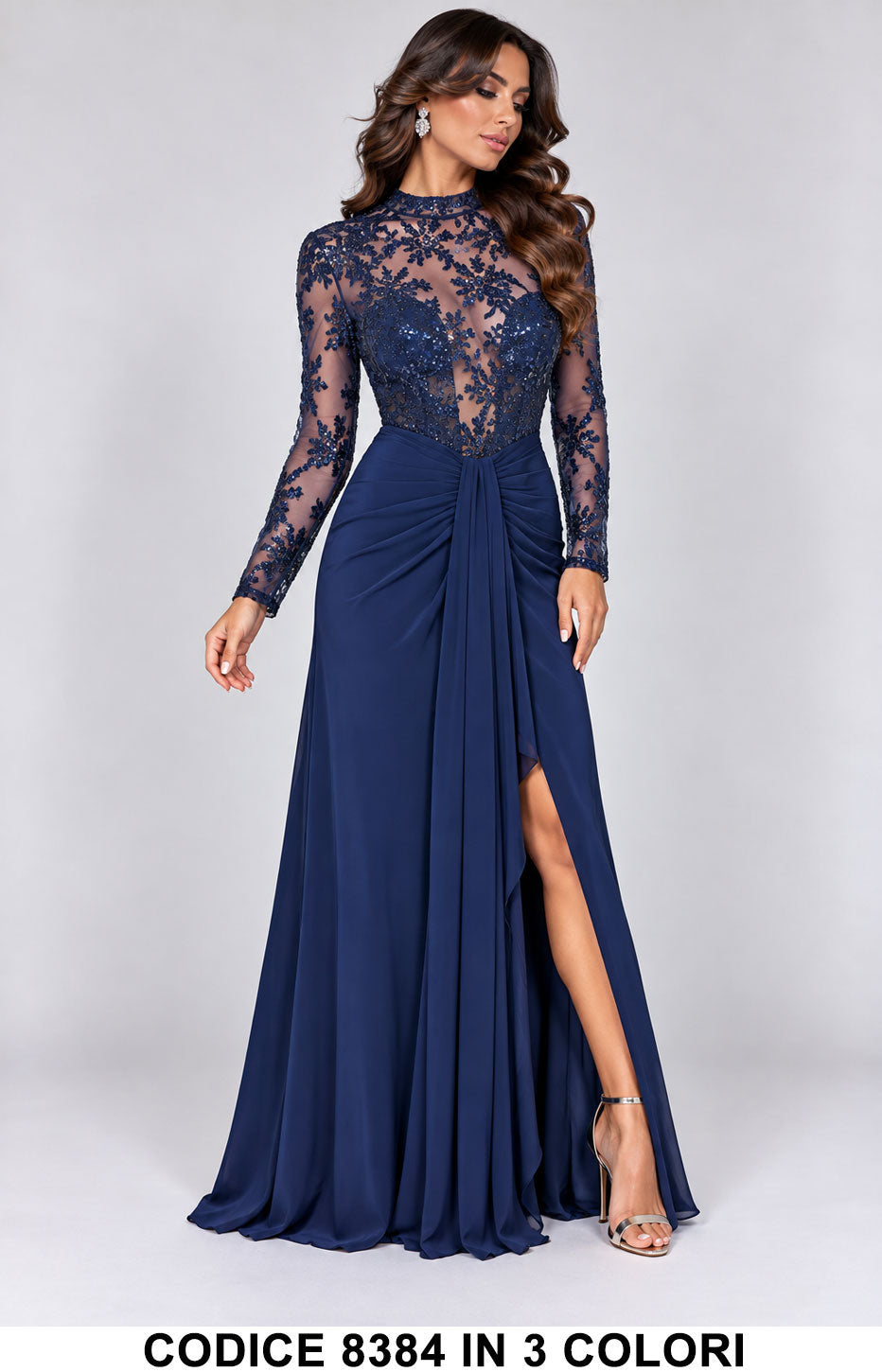 Blu Notte donna elegante Made in Italy