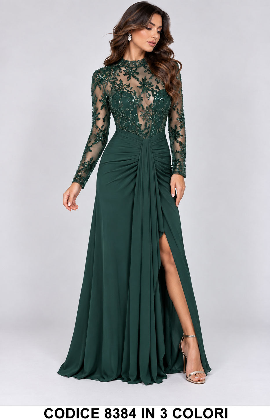 Verde donna elegante Made in Italy
