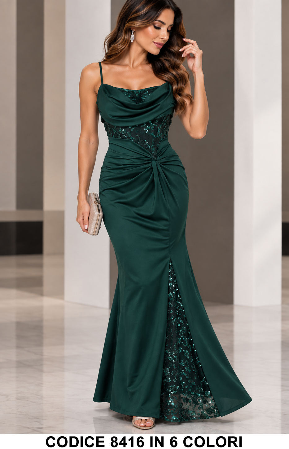 Tailleur 5795 colore Verde Petrolio