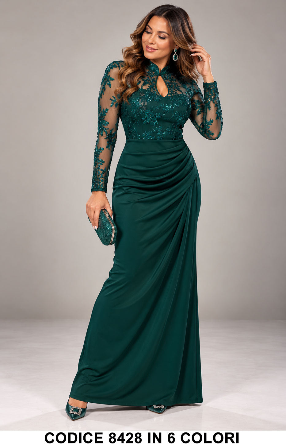 Verde donna elegante Made in Italy