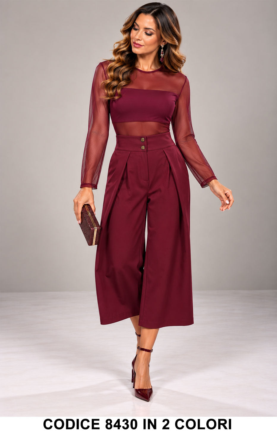 Bordeaux donna elegante Made in Italy