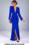Blu elettrico donna elegante Made in Italy