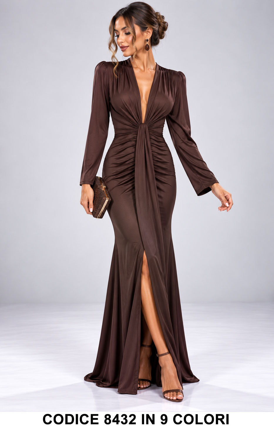 Marrone donna elegante Made in Italy