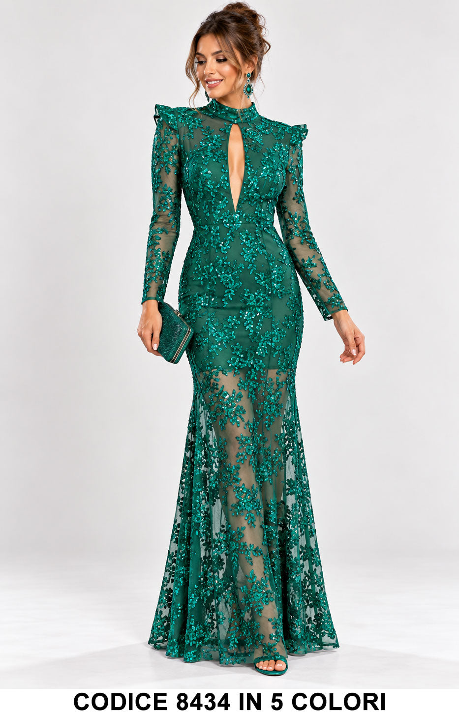 Verde smeraldo donna elegante Made in Italy