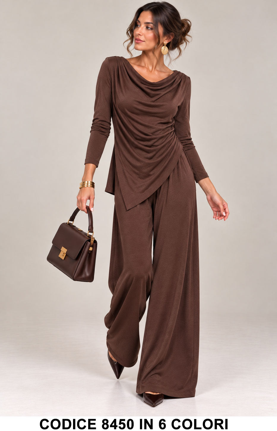 Marrone donna elegante Made in Italy