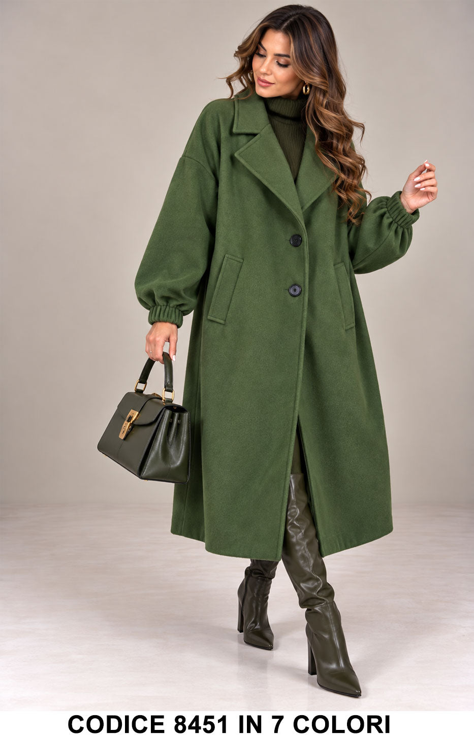 Verde donna elegante Made in Italy