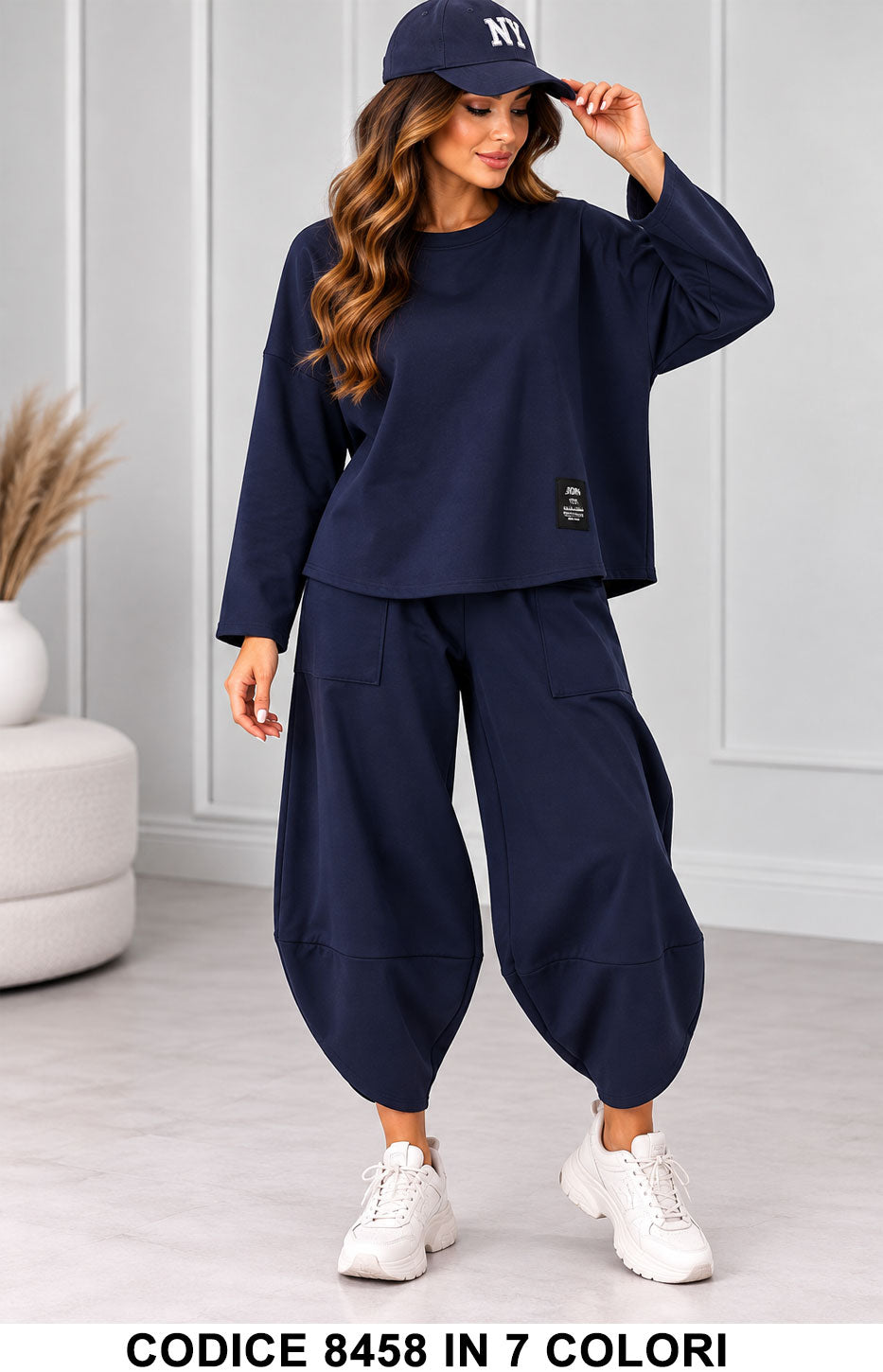 Blu notte donna elegante Made in Italy