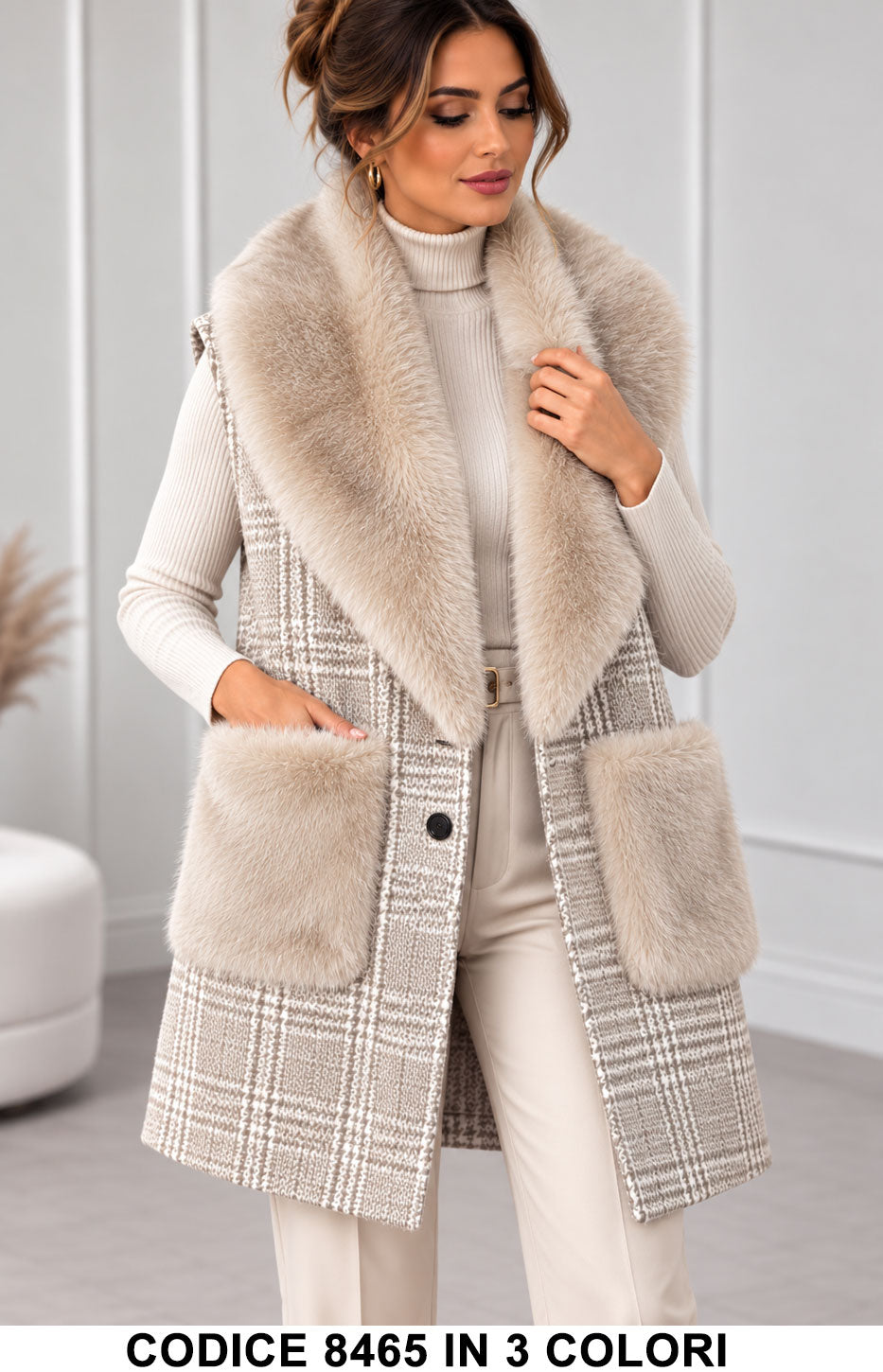 Beige donna elegante Made in Italy