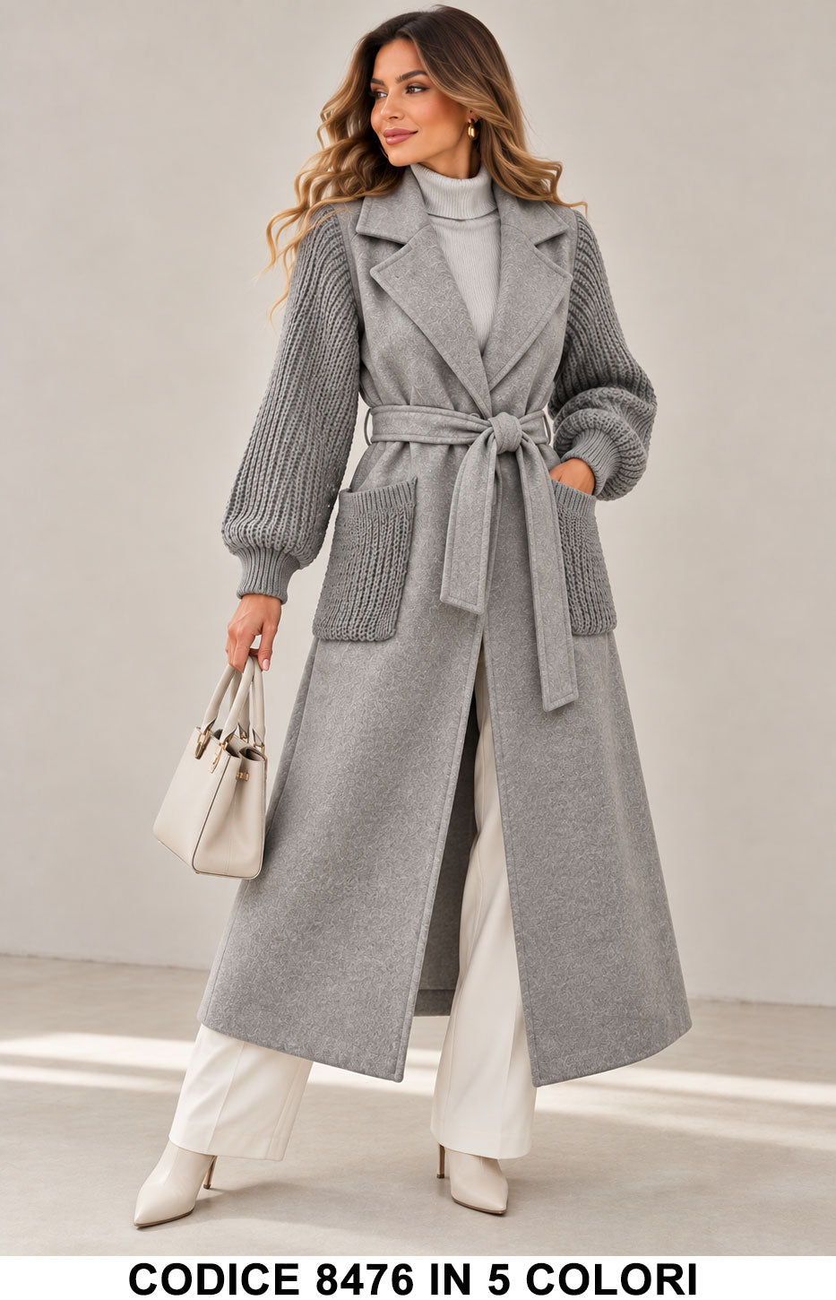Grigio donna elegante Made in Italy