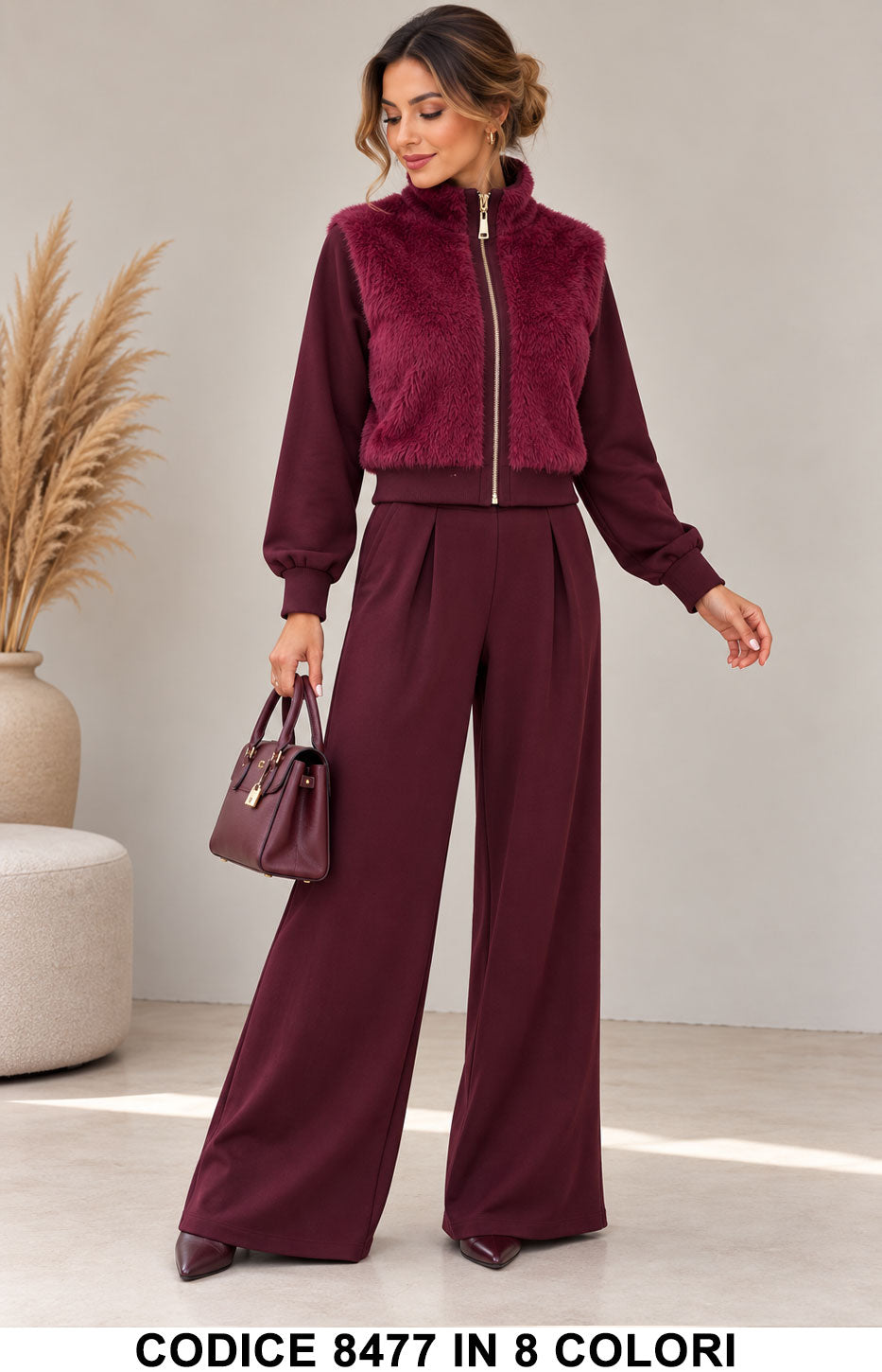 Bordeaux donna elegante Made in Italy