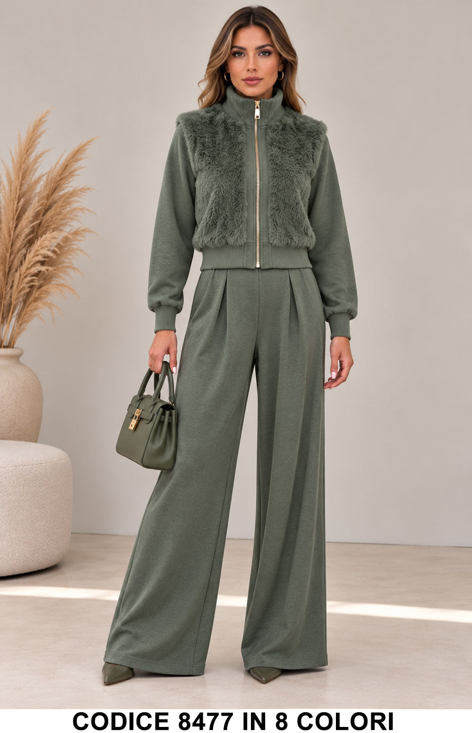 Tailleur 5795 colore Verde salvia