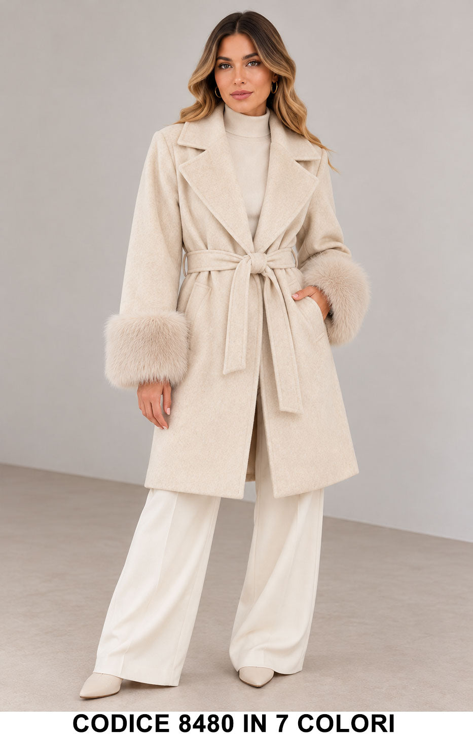 Beige donna elegante Made in Italy