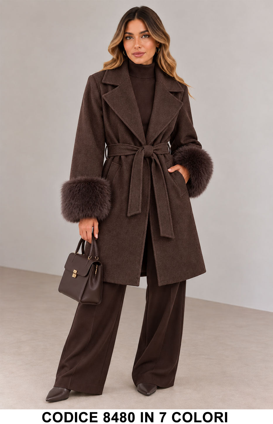 Marrone donna elegante Made in Italy