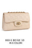 Borsa a Tracolla Elegante Trapuntata con Catena Dorata Chic e Moderna L.26 x H.15 x P.8 - CL860-5