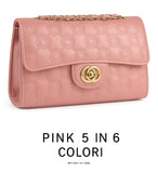 Borsa a Tracolla Elegante Trapuntata con Catena Dorata Chic e Moderna L.26 x H.15 x P.8 - CL860-5