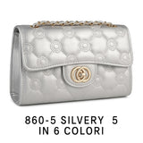 Borsa a Tracolla Elegante Trapuntata con Catena Dorata Chic e Moderna L.26 x H.15 x P.8 - CL860-5