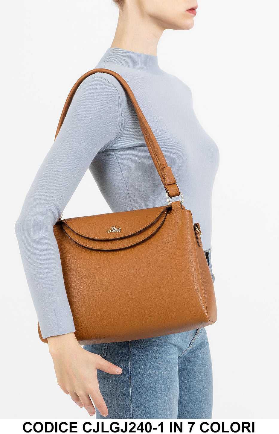 Borsa a Spalla Elegante con Tracolla – L38×P13×H27 cm – CJLGJ240-1 in 7 Colori