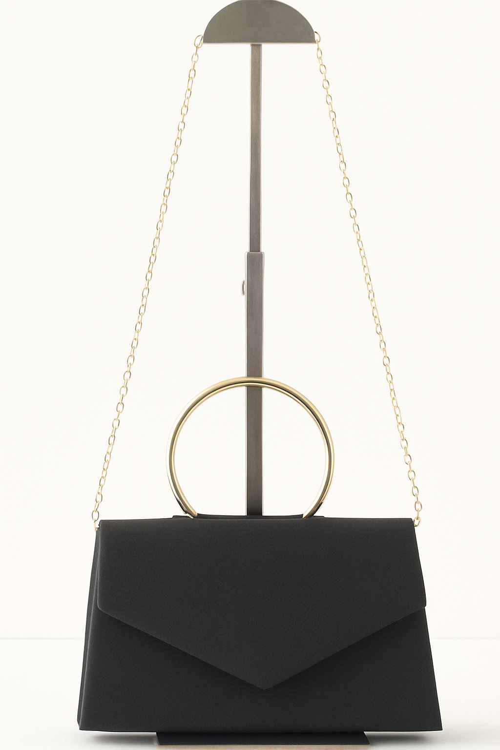 Borsa a Mano Elegante con Manico rotondo in Metallo e Tracolla a Catena in 4 Colori – HL-3441