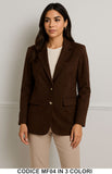 Giacca in suede con bottoni oro Blazer dainetto Elegante in 3 colori – MF04