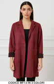 Cappotto leggero in suede con tasche frontali Cardigan in 3 colori – MF13
