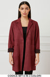 Cappotto leggero in suede con tasche frontali Cardigan in 3 colori – MF13