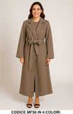 Cappotto lungo con cintura e revers classici in 4 colori – MF56