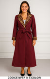 Cappotto lungo con revers scozzesi e cintura in 4 colori – MF57