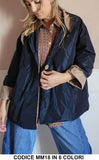 Giacca Casual con Bottoni Cappuccio Polsini Risvoltati Giubbotto Antivento Elegante in 7 Colori - MM18