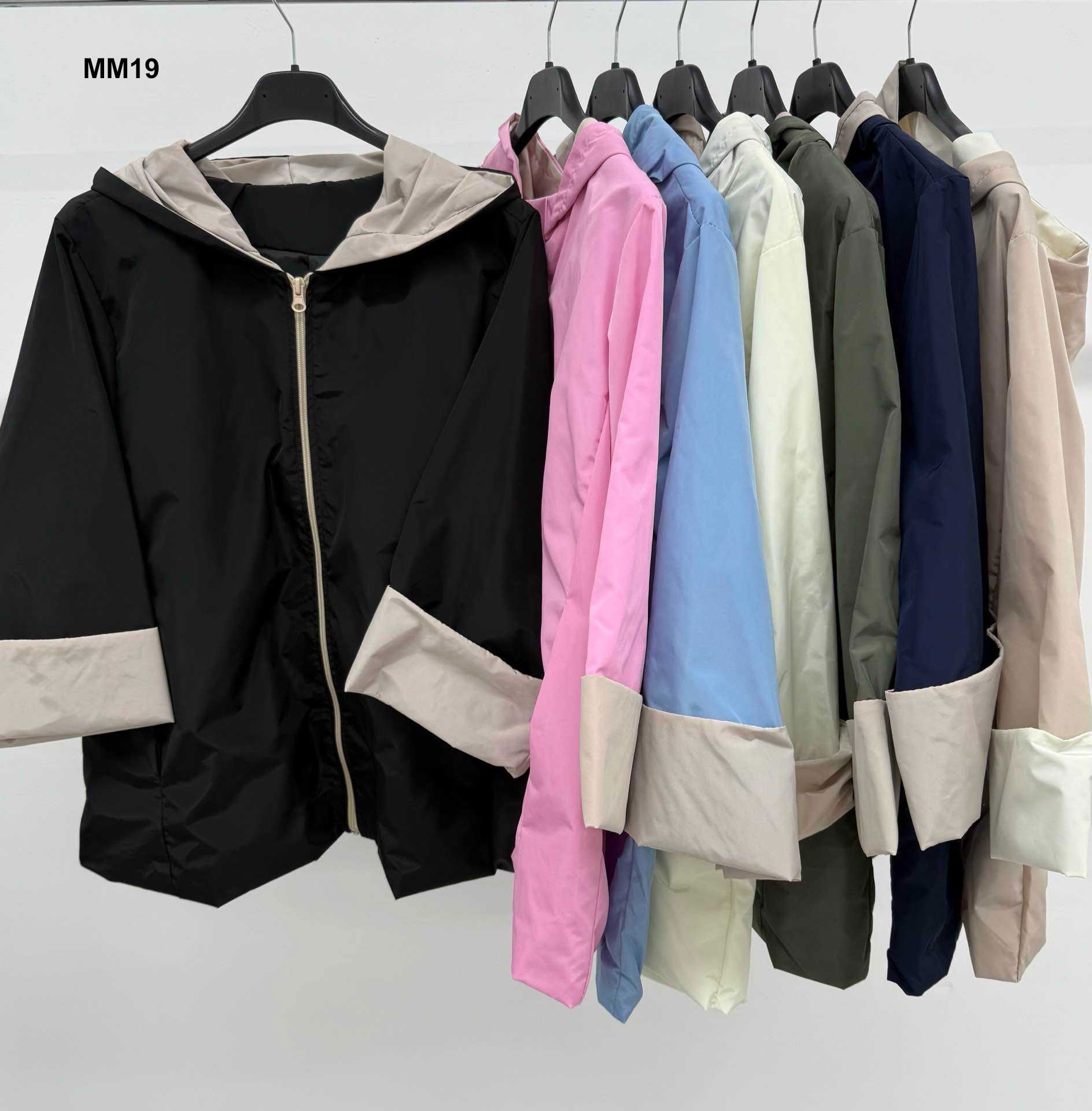 Giacca Casual con Zip Cappuccio Polsini Risvoltati Giubbotto Antivento Elegante in 7 Colori - MM19