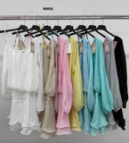Abito Corto Casual Minidress Monospalla Gonna a Balza Vestito Serata Manica Lunga in 8 Colori - MM56