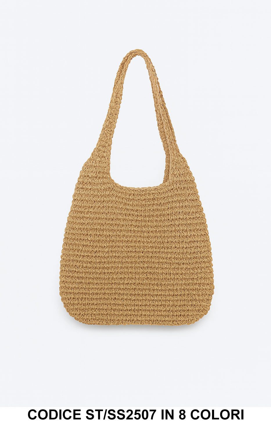 Borsa Estiva a Spalla in Paglia Intrecciata 38x38 cm Disponibile in 8 Colori – ST/SS2507
