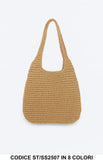 Borsa Estiva a Spalla in Paglia Intrecciata 38x38 cm Disponibile in 8 Colori – ST/SS2507