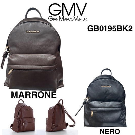 Zaino in ecopelle color Marrone Borsa Zainetto Gian Marco Venturi in 2 Colori – ST007