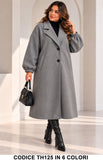 Cappotto lungo curvy TH125 Grigio