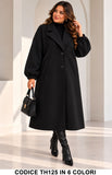 Cappotto lungo curvy TH125 Nero